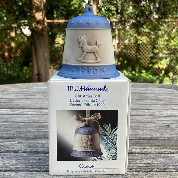 💯 Authentic Goebel Vintage Hummel "Letter to Santa Claus" 1990 Bell w/Clapper - Picture 1 of 14